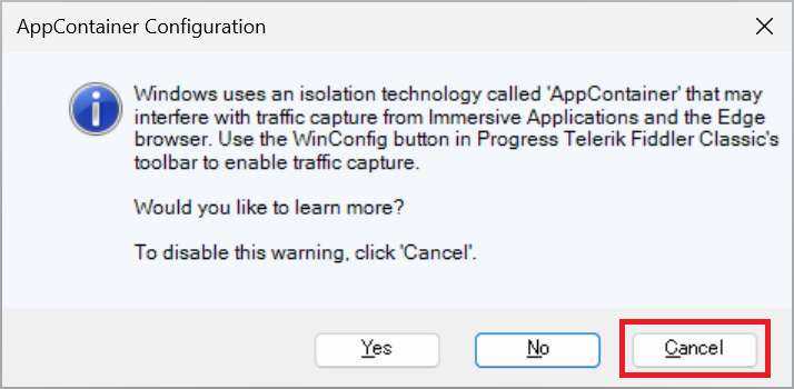 AppContainerの構成確認
